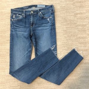 AG The Legging Raw Hem Ankle Skinny Jeans